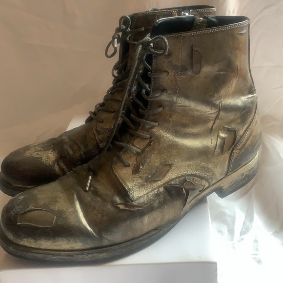 - Maison mihara Yasuhiro distressed deconstructed zipper boots - Picture 4 of 12